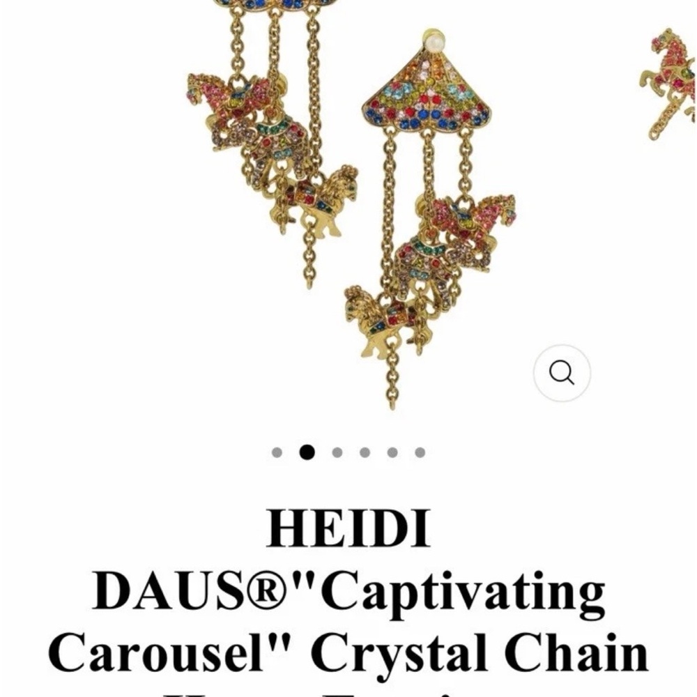 Heidi Daus Colorful Swarovski Crystal Carousel Earrings - Picture 3 of 11